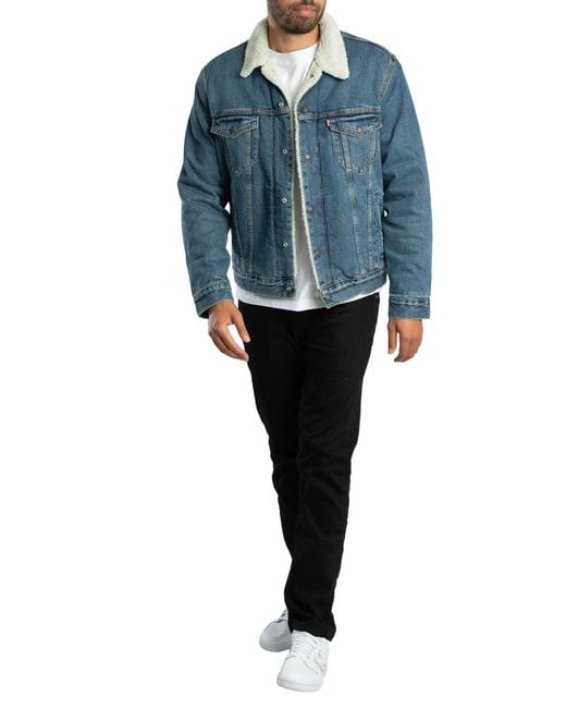 Levi's Blue Type 3 Sherpa Trucker Jacket for men