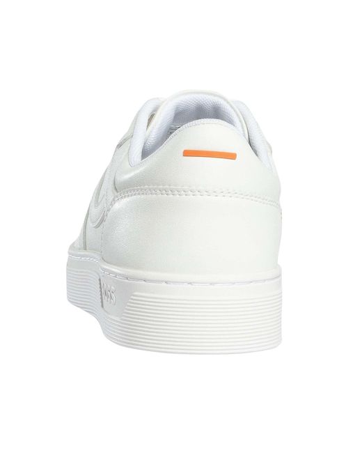 Boss White Rhys Faux Trainers for men