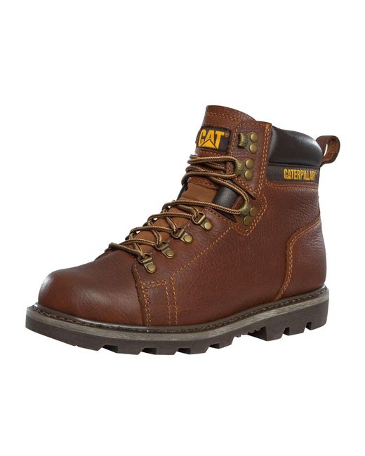 Caterpillar Brown Arlington Wide Leather Boots for men