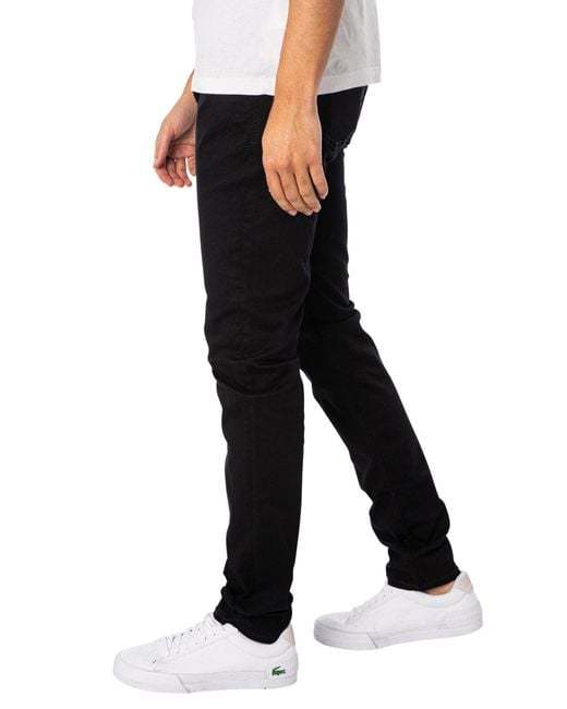 DIESEL Black Skinny Jeans Low Waist 1979 Sleenker, /Dark, Zip Fly for men