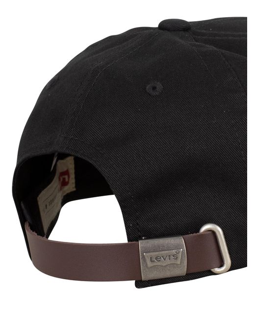 Levi's Cotton Red Tab Baseball Cap in Black for Men - Save 55% - Lyst