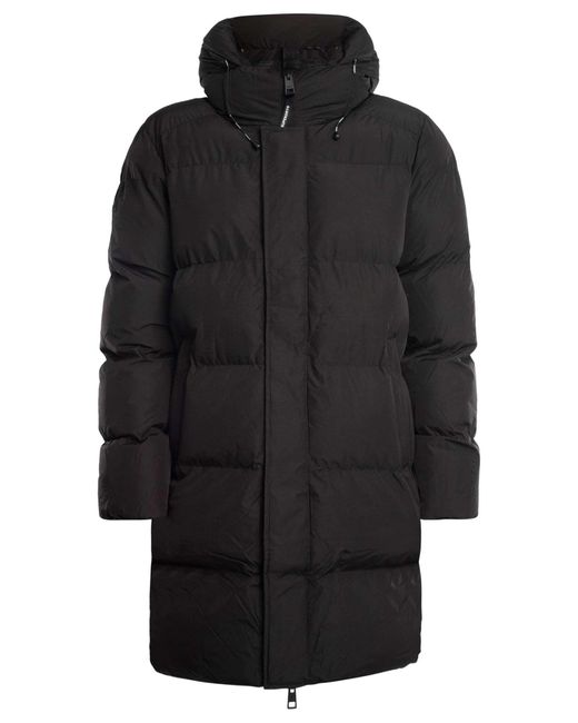 Superdry Black Sports Puffer Mid Jacket for men