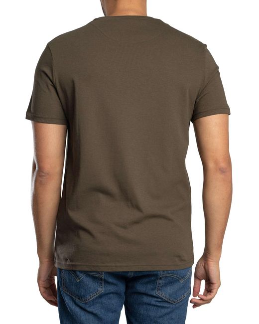 Lyle & Scott Green Plain T-shirt for men