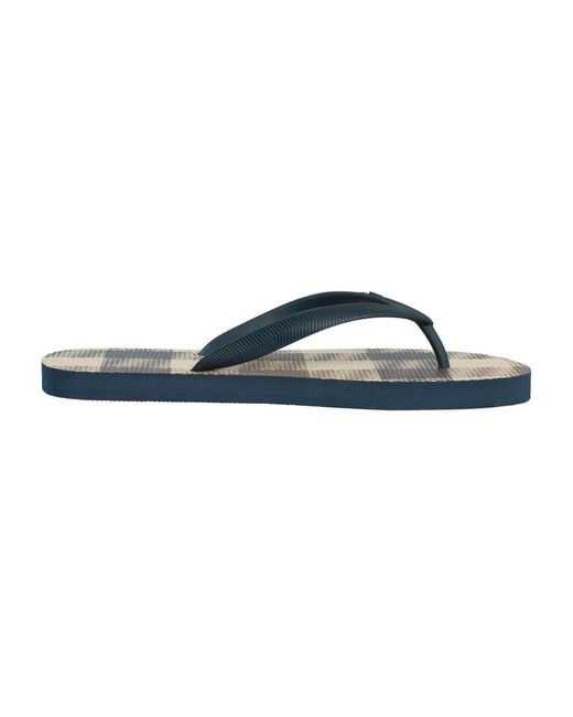 Aquascutum Blue Macro Iconic Flip Flops for men