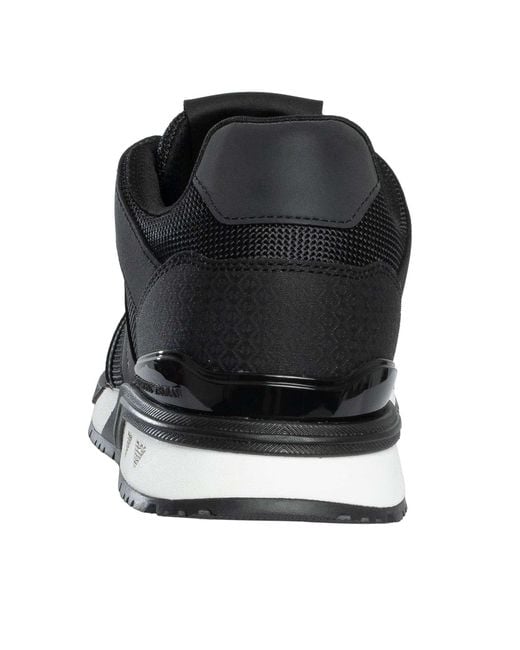EA7 Black Mesh Logo Trainers for men