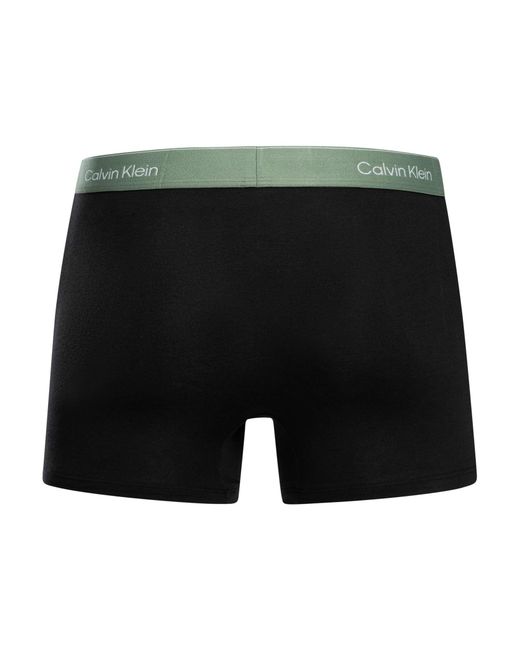 Calvin Klein Black 3 Pack Icon Relaxed Fit Trunks for men