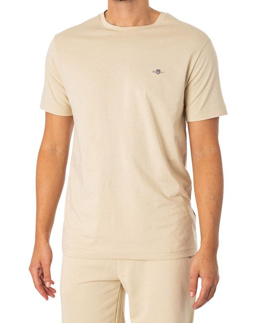Gant White Regular Shield T-shirt for men