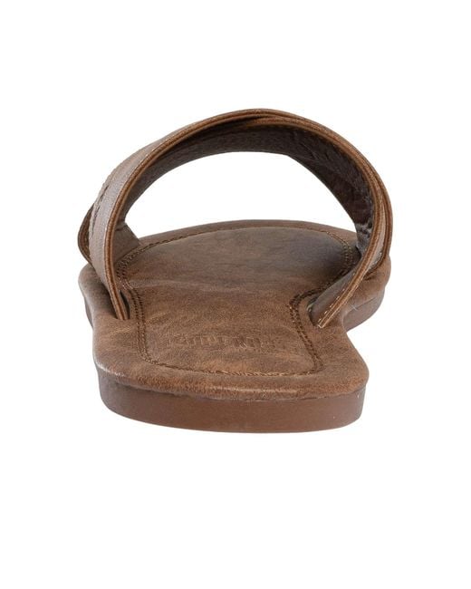 Superdry Brown Vintage Cross Straps Sliders for men