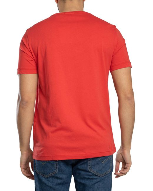 Gant Red Regular Shield T-shirt for men