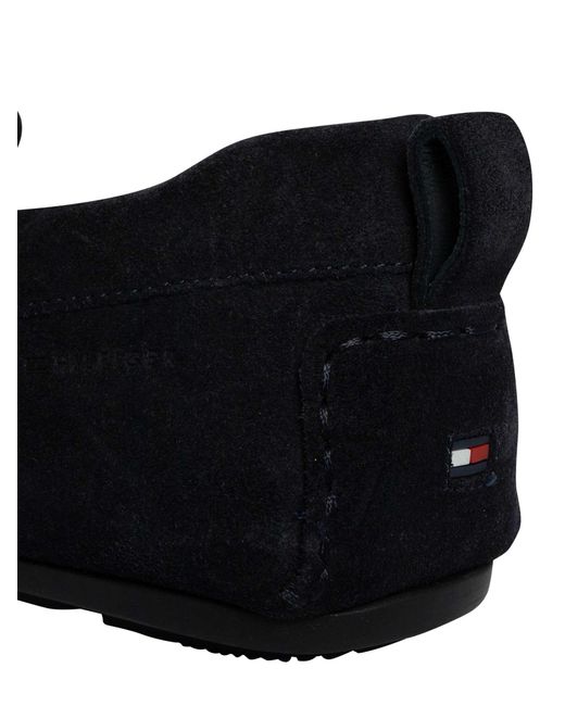 Tommy Hilfiger Blue Core Suede Driver Shoes for men