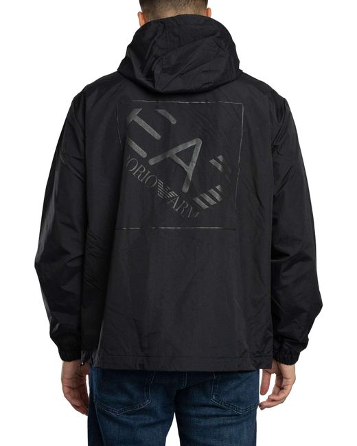 EA7 Blue Back Box Logo Jacket for men