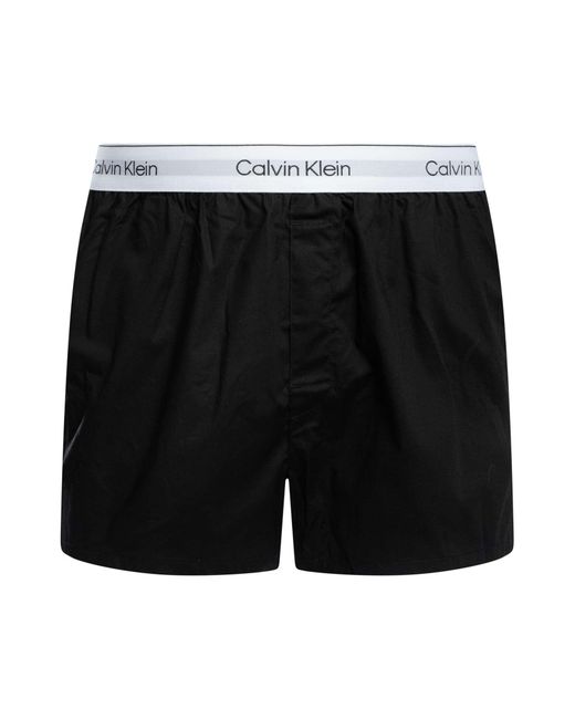 Calvin Klein Black 3 Pack Slim Boxers for men