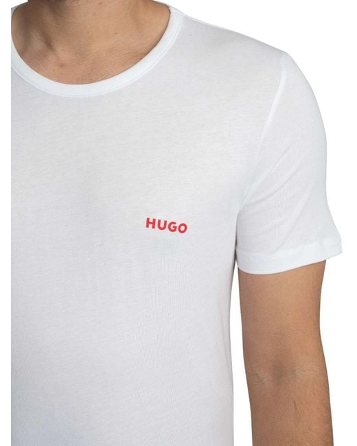 HUGO Blue 3 Pack Crew Lounge T-shirts for men