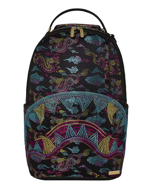 Sprayground Blue 20l Embroidered Dragons Backpack for men