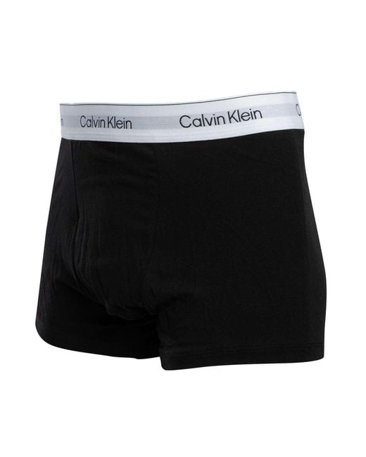 Calvin Klein Black 3 Pack Icon Relaxed Fit Trunks for men