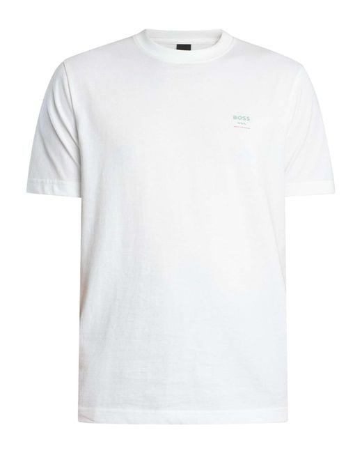 Boss White Te Groove Graphic T-shirt for men