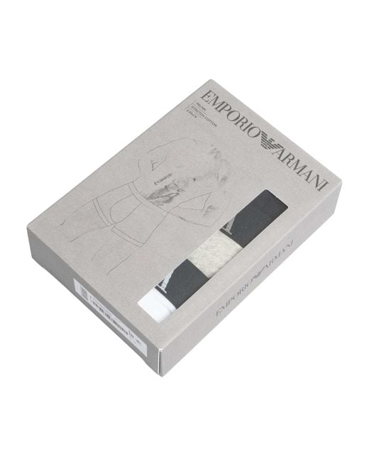 Emporio Armani White 3 Pack Trunks for men