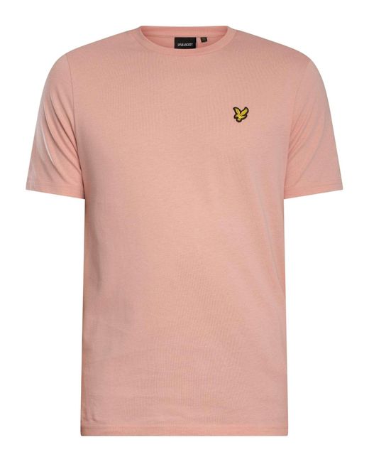 Lyle & Scott Pink Logo Plain T-shirt for men