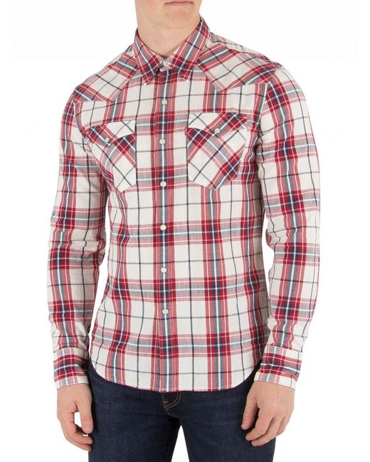 Levi's Barstow Western Long Sleeve Check Shirt in Red for Men | Lyst Canada