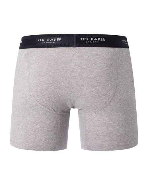 Ted Baker Blue 3 Pack Cotton Stretch Boxer Briefs for men