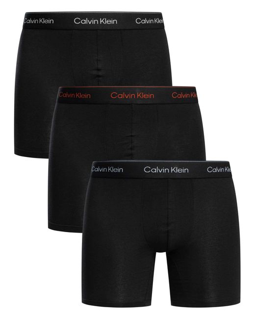 Calvin Klein Black 3 Pack Icon Boxer Briefs for men