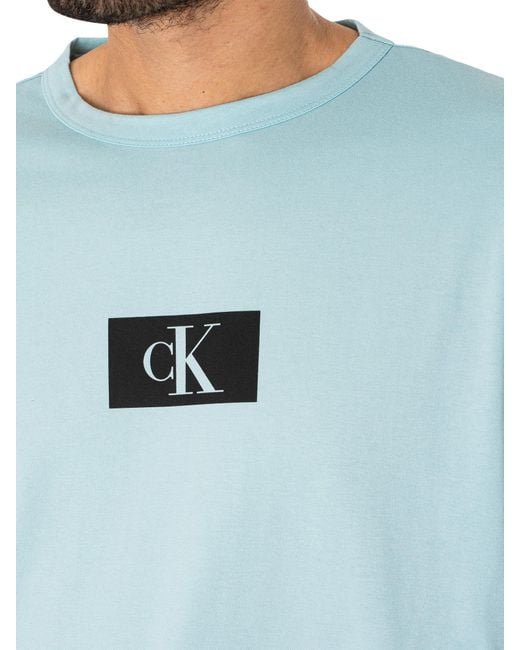 Calvin Klein Blue Box Logo Lounge T-shirt for men