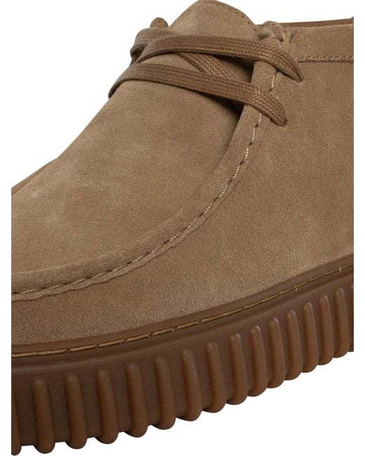 Clarks Brown Torhill Hi Suede Boots for men