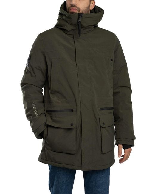 Superdry Gray City Padded Parka Jacket for men