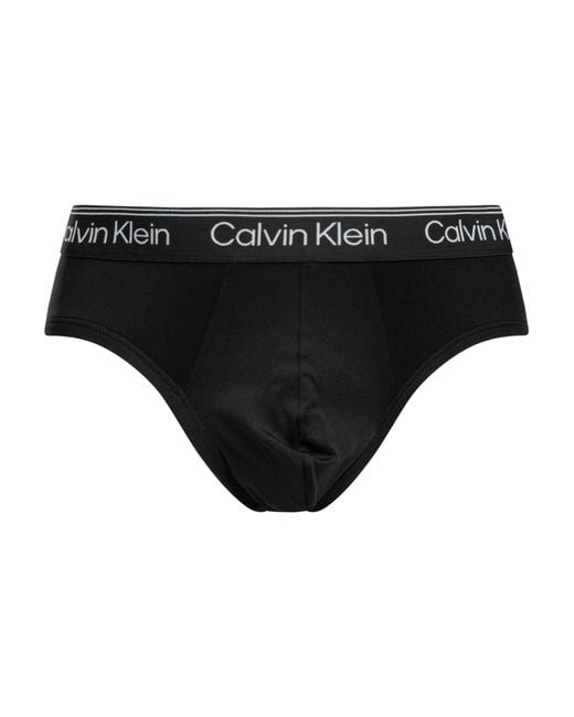 Calvin Klein Black 5 Pack Microfiber Stretch Hip Briefs for men