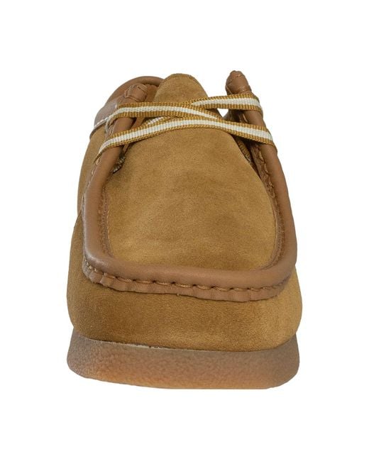 Clarks Brown Wallabee Evo Suede Shoes for men