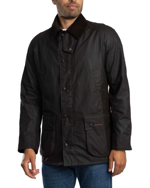 Barbour Black Ashby Wax Jacket for men