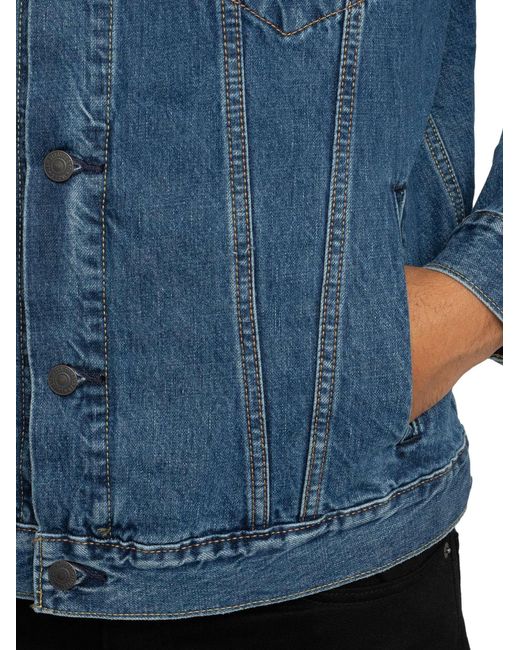 Levi's Blue Relaxed Fit Trucker Jacket for men