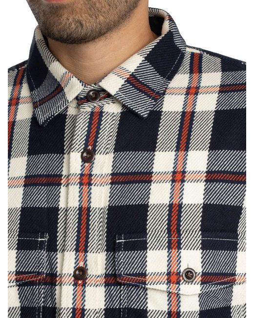 Gant Gray Heavy Twill Check Overshirt for men