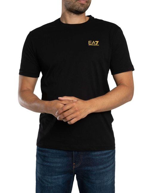 EA7 Black Back Logo T-shirt for men