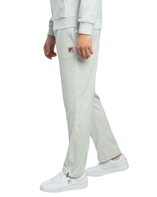 Fila Gray Fio Velour Straight Joggers for men