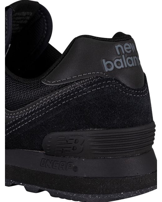 New Balance Black 574 Core Suede Trainers for men