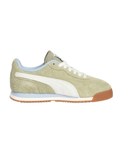 PUMA White Roma Anniversario Suede Trainers for men