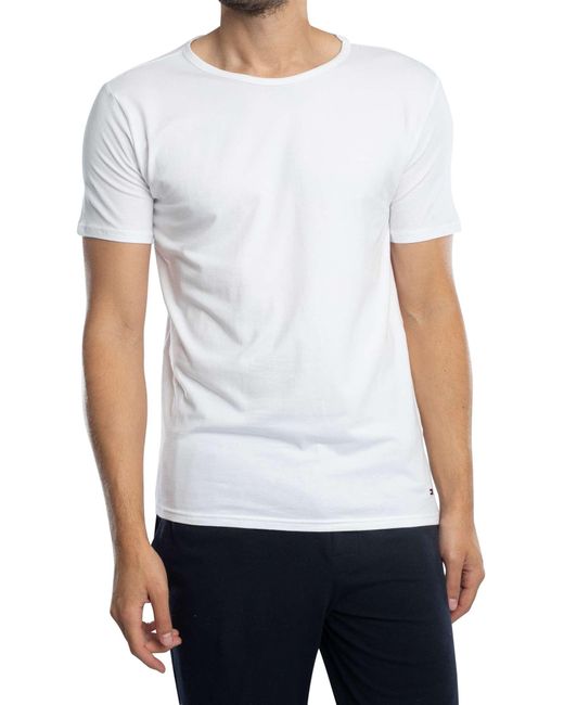 Tommy Hilfiger White 3 Pack Lounge Premium Essentials T-shirt for men