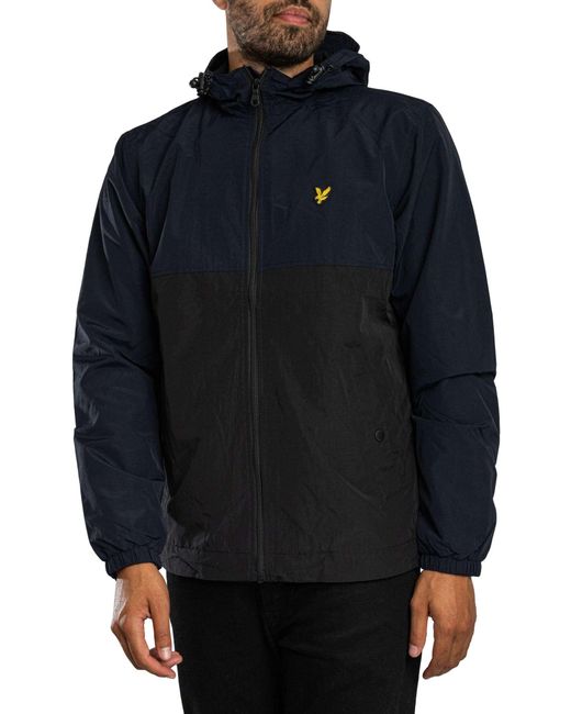 Lyle & Scott Blue Colourblock Zip Through Jacket for men