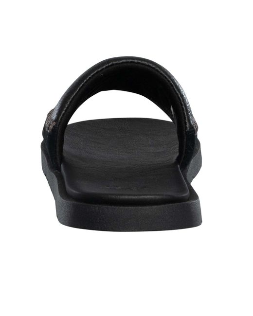 Ugg Black Seaside Ii Leather Sliders for men