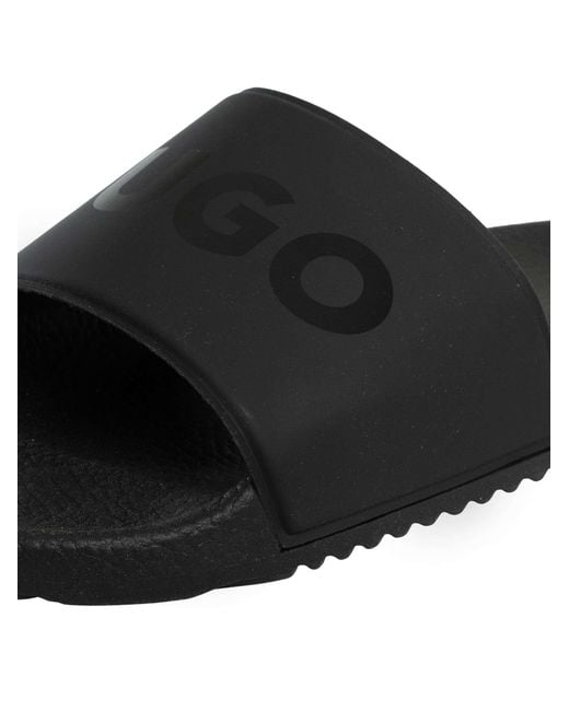 HUGO Black Timein Sliders for men