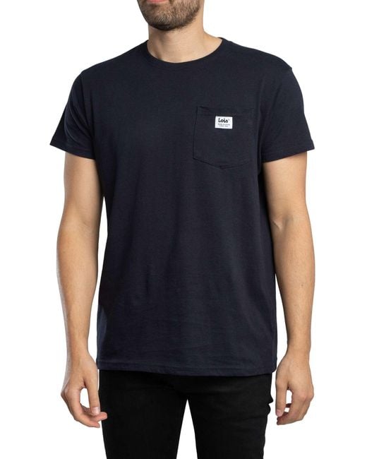 Lois Black Teco Chest Pocket T-shirt for men