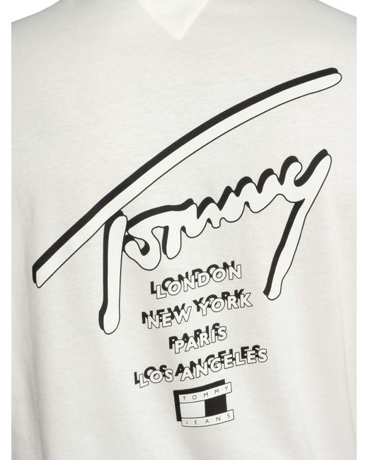 Tommy Hilfiger White Regular Back Graphic Sign City T-shirt for men