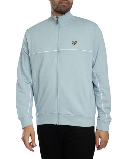 Lyle & Scott Blue Piped Full Zip Track Jacket for men