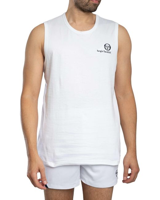 Sergio Tacchini White Sawyer Vest for men