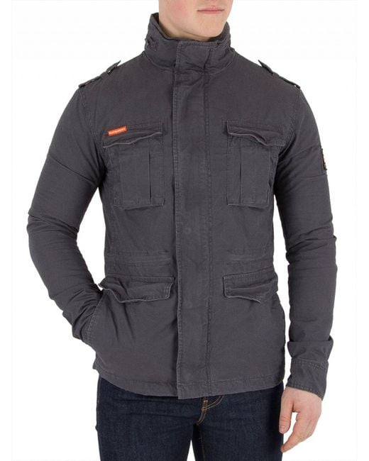 Superdry Carbon Grey Classic Rookie Military Jacket in Grey for Men | Lyst  Canada