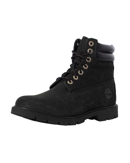 Timberland Black 6 Inch Basic Leather Boots for men