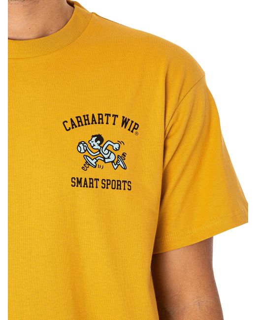 Carhartt Yellow Smart Sports T-shirt for men