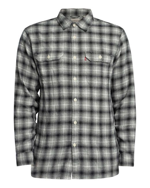 Levi's Gray Jackson Worker Plaid Shirt for men