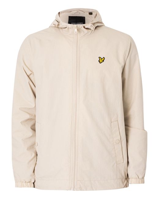 Lyle & Scott Natural Zip Through Hooded Jacket for men